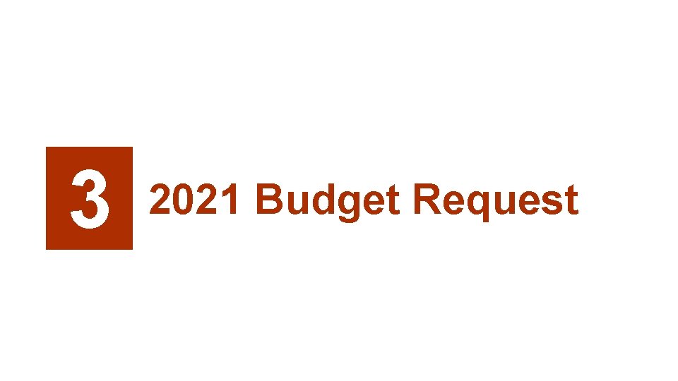 3 2021 Budget Request 