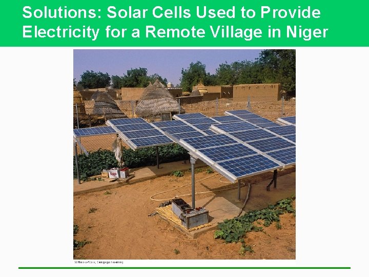 Solutions: Solar Cells Used to Provide Electricity for a Remote Village in Niger 