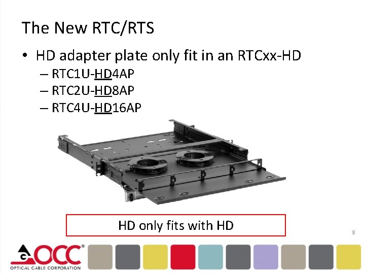 The New RTC/RTS • HD adapter plate only fit in an RTCxx-HD – RTC