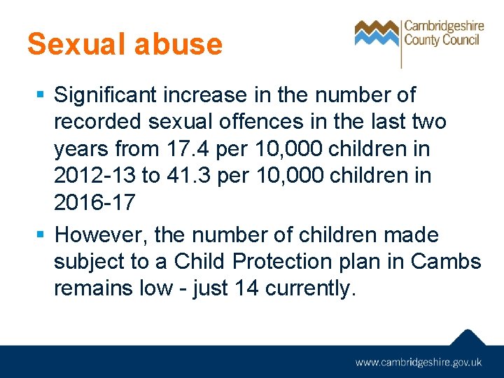 Sexual abuse § Significant increase in the number of recorded sexual offences in the