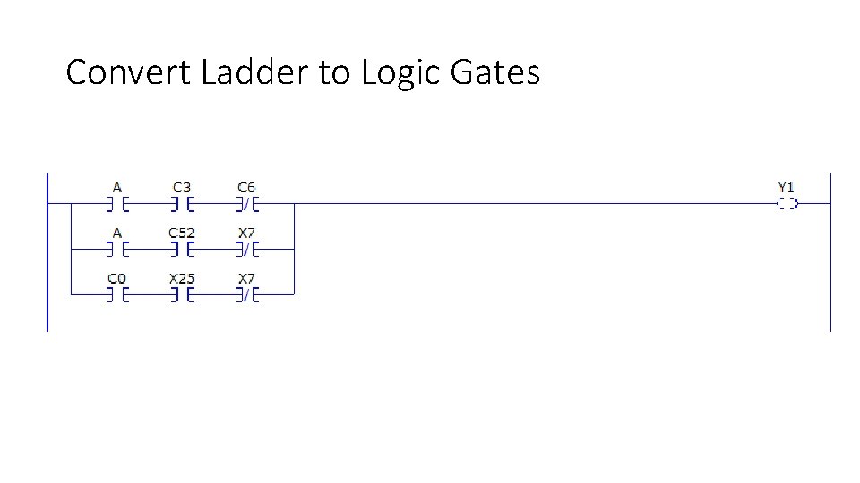 Convert Ladder to Logic Gates 