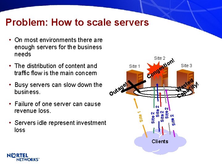 Problem: How to scale servers • On most environments there are enough servers for