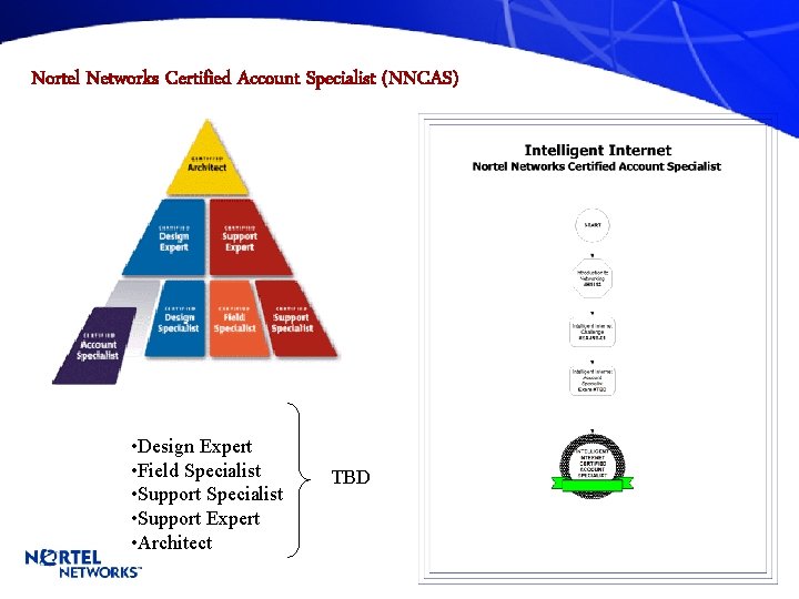 Nortel Networks Certified Account Specialist (NNCAS) • Design Expert • Field Specialist • Support