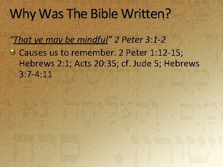 Why Was The Bible Written Part 2 2