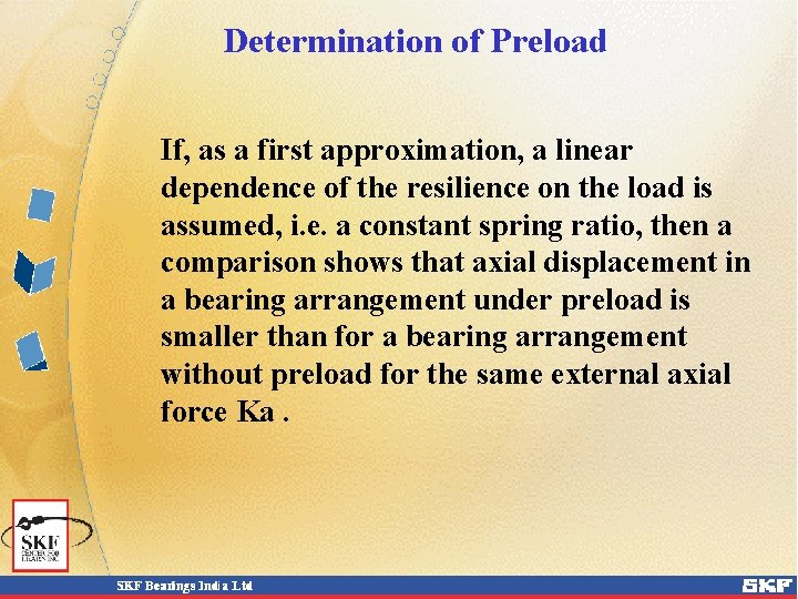 Determination of Preload If, as a first approximation, a linear dependence of the resilience