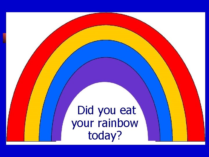 Did you eat your rainbow today? 