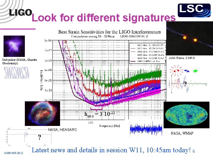 Look for different signatures John Rowe, CSIRO Crab pulsar (NASA, Chandra Observatory) ? hrms