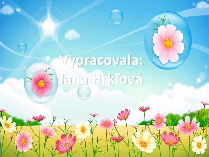 Vypracovala: Jana Hrkľová 