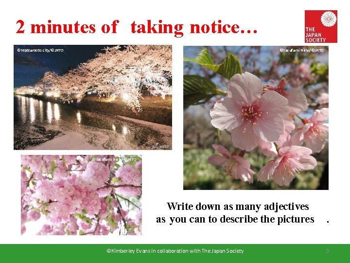 2 minutes of taking notice… ©Yasufumi Nishi/©JNTO ©Matsumoto city/©JNTO ©Yasufumi Nishi/©JNTO Write down as