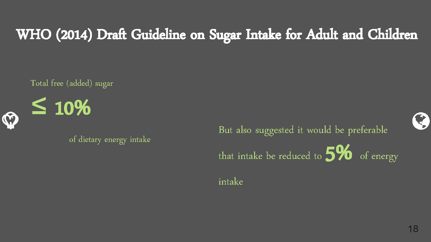 WHO (2014) Draft Guideline on Sugar Intake for Adult and Children Total free (added)