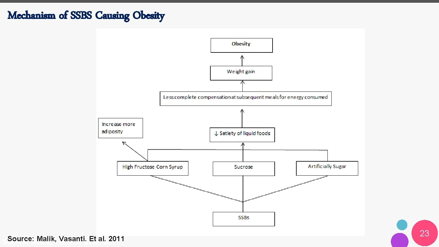 Mechanism of SSBS Causing Obesity Source: Malik, Vasanti. Et. Etal. 2011 Source: 23 