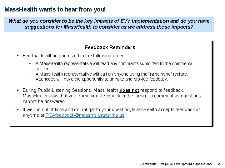 Mass. Health wants to hear from you! What do you consider to be the