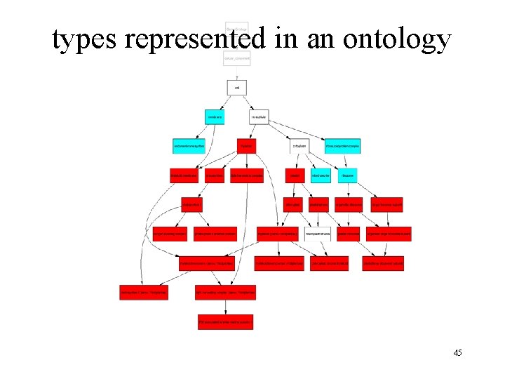 types represented in an ontology 45 