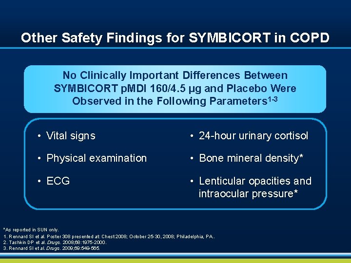 Other Safety Findings for SYMBICORT in COPD No Clinically Important Differences Between SYMBICORT p.