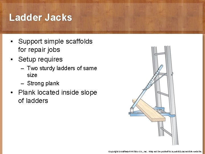 Chapter 6 Scaffolds Ladders and Rigging Objectives Explain