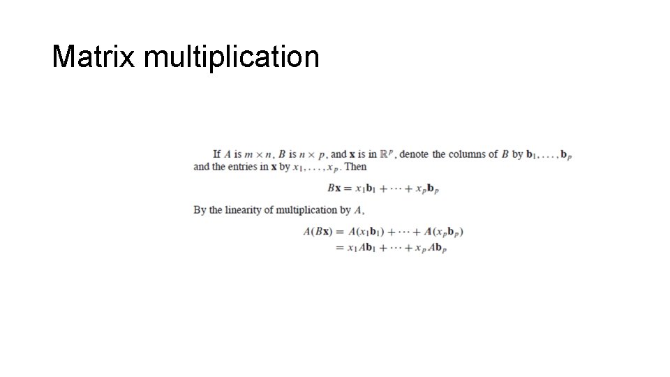 Matrix multiplication 