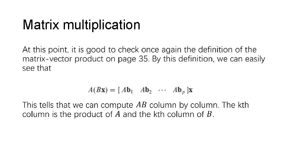 Matrix multiplication • 