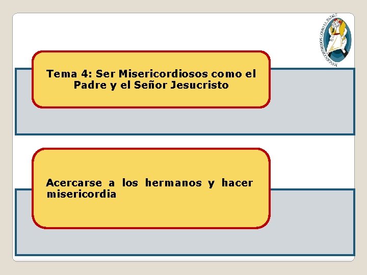 Tema 4: Ser Misericordiosos como el Padre y el Señor Jesucristo Acercarse a los