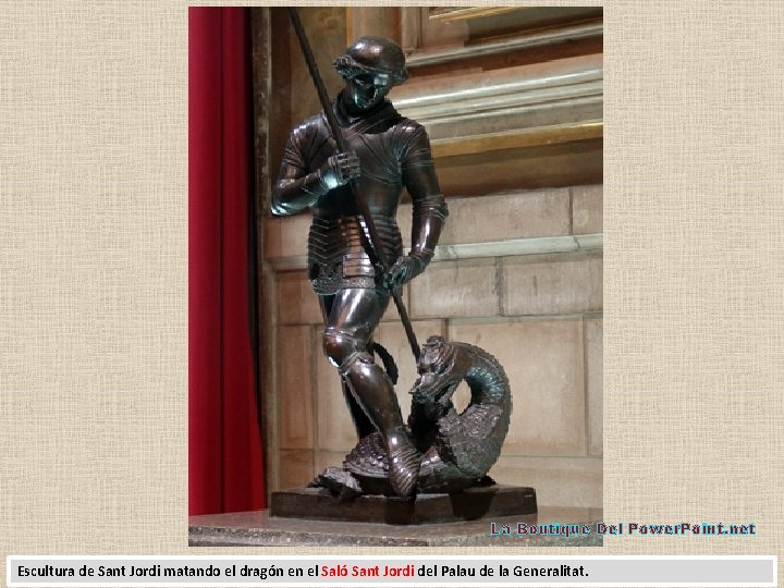 La Boutique Del Power. Point. net Escultura de Sant Jordi matando el dragón en