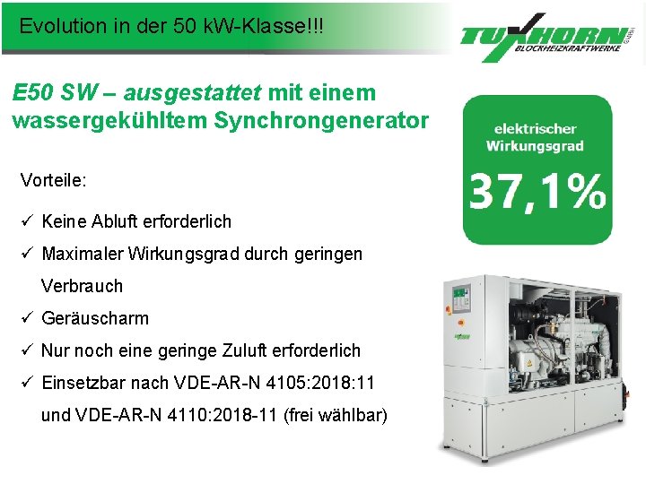 Fernüberwachung Evolution in der 50 k. W-Klasse!!! E 50 SW – ausgestattet mit einem