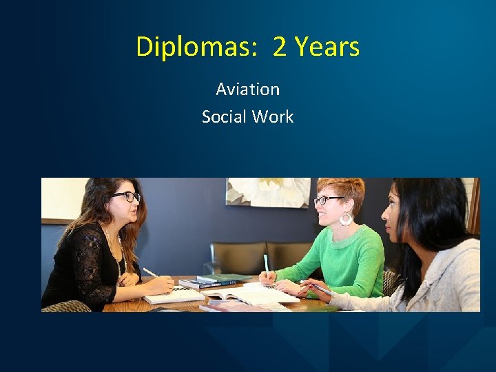 Diplomas: 2 Years Aviation Social Work 