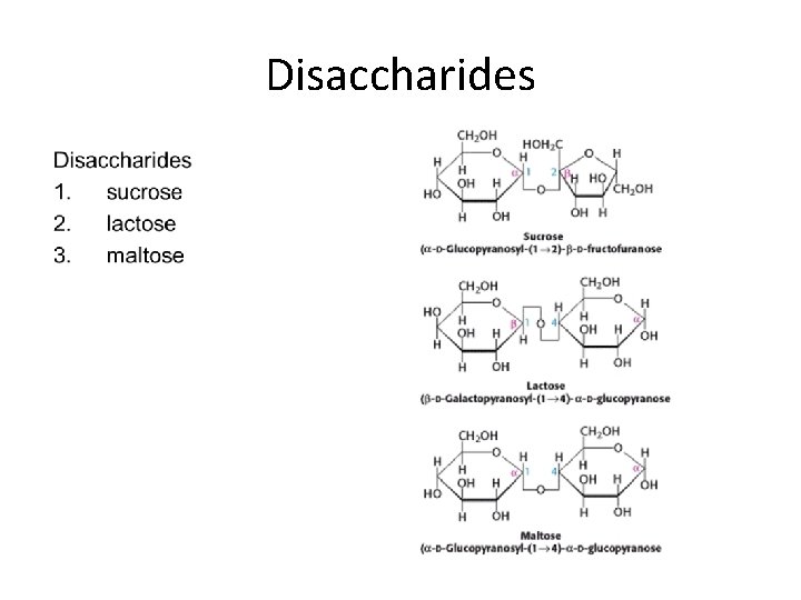 Disaccharides 