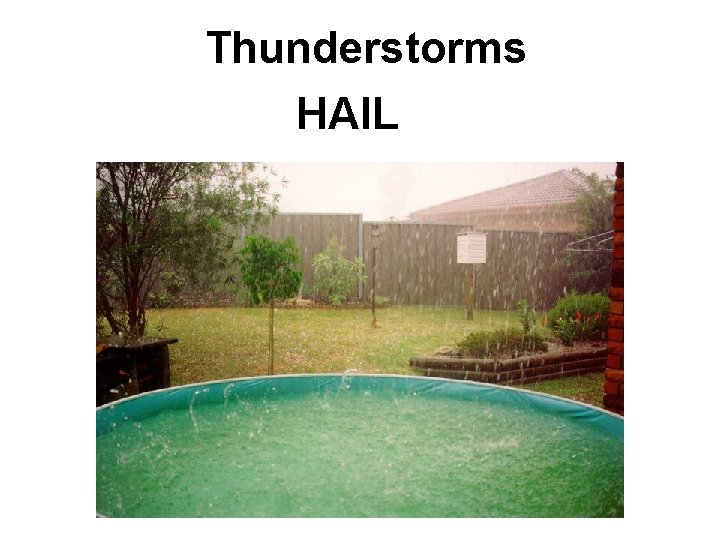 Thunderstorms HAIL 