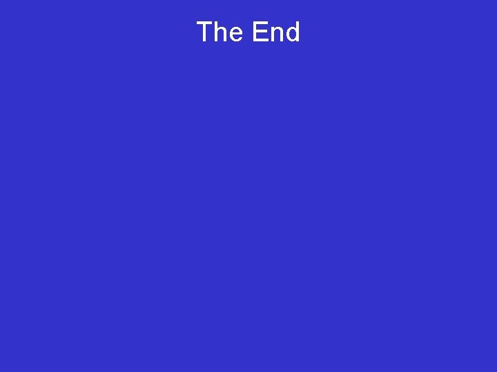 The End 