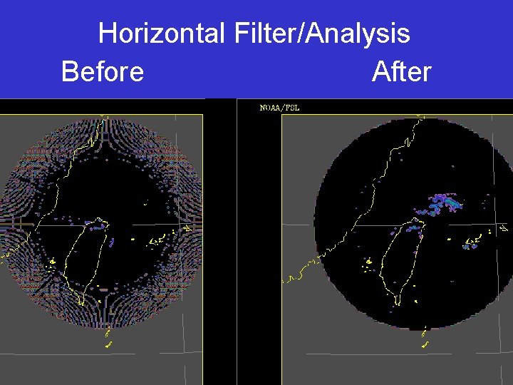 Horizontal Filter/Analysis Before After 