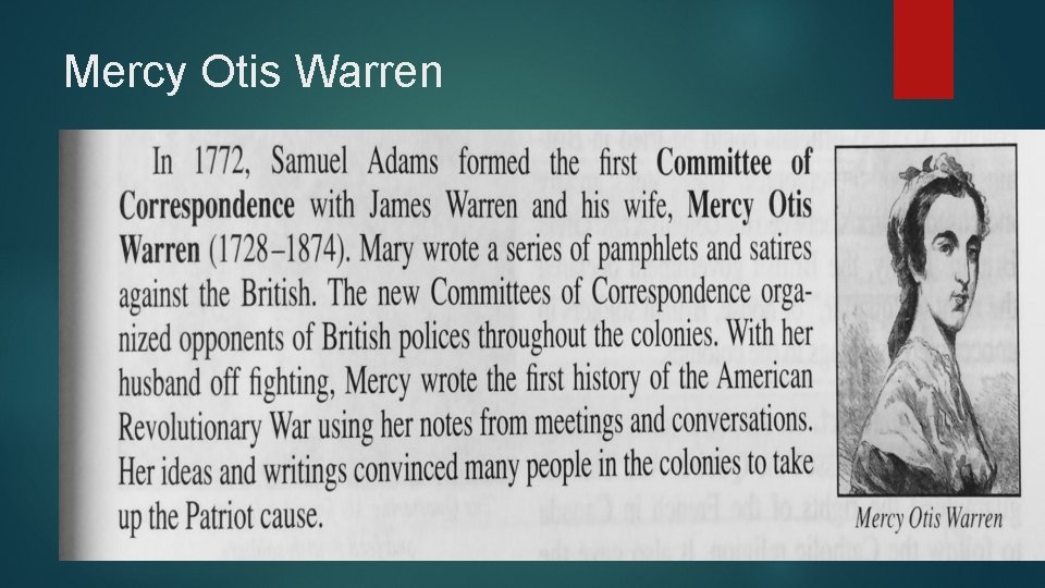 Mercy Otis Warren 