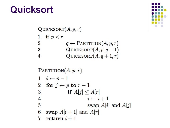 Quicksort Quicksort