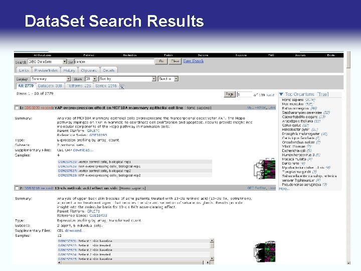 Data. Set Search Results 