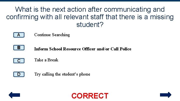 What is the next action after communicating and confirming with all relevant staff that