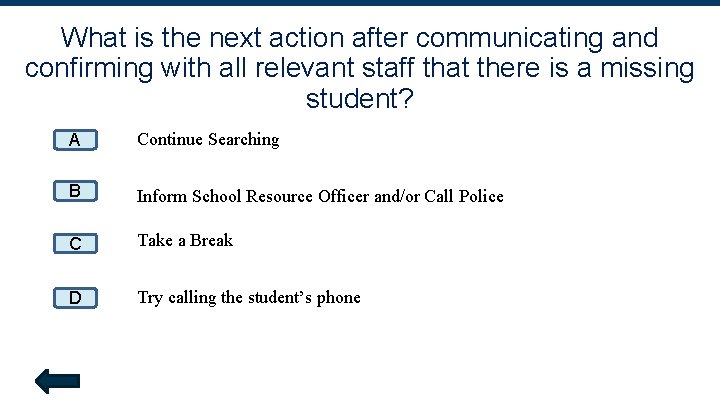 What is the next action after communicating and confirming with all relevant staff that