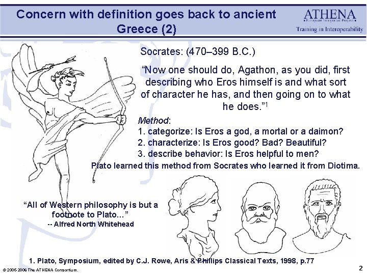 Concern with definition goes back to ancient Greece (2) Socrates: (470– 399 B. C.