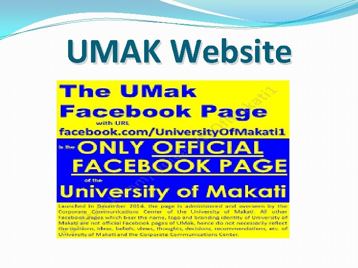 UMAK Website 