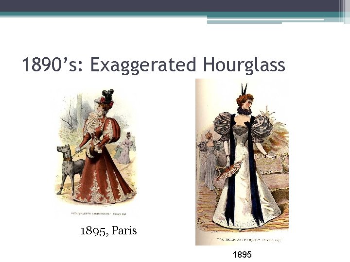 1890’s: Exaggerated Hourglass 1895, Paris 1895 