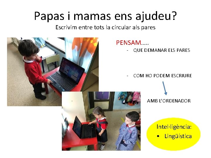 Papas i mamas ens ajudeu? Escrivim entre tots la circular als pares PENSAM…. .