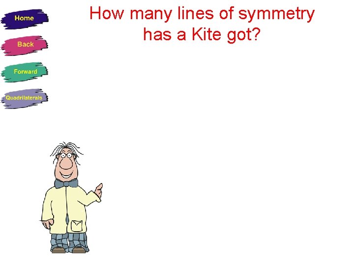 How many lines of symmetry has a Kite got? 