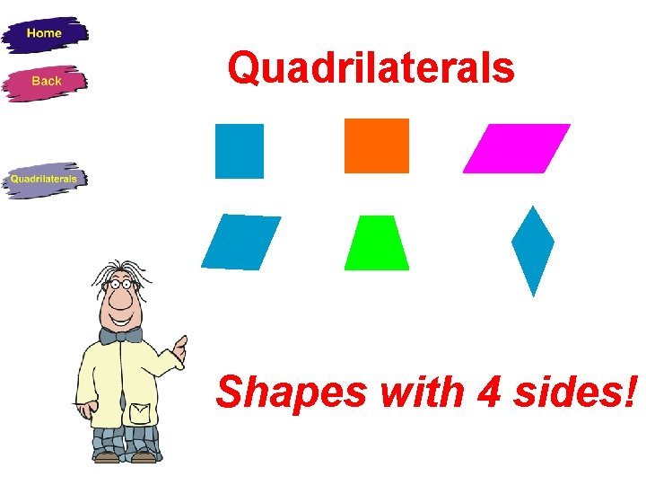 Quadrilaterals Shapes with 4 sides! 