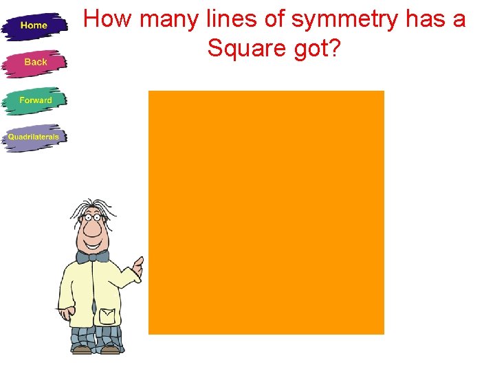 How many lines of symmetry has a Square got? 