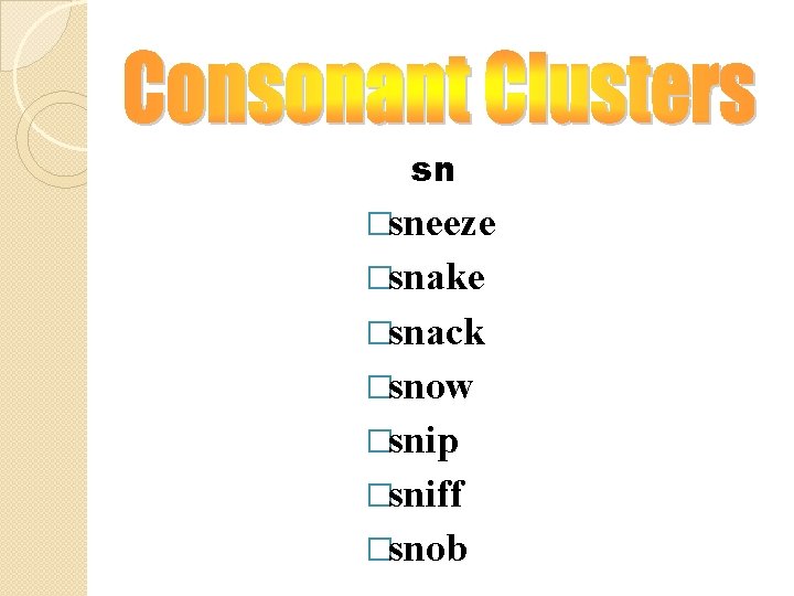 sn �sneeze �snake �snack �snow �snip �sniff �snob 