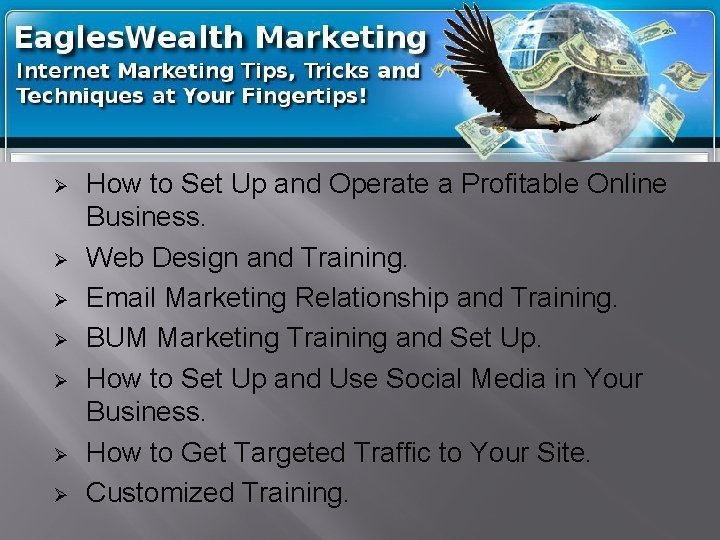Ø Ø Ø Ø How to Set Up and Operate a Profitable Online Business.