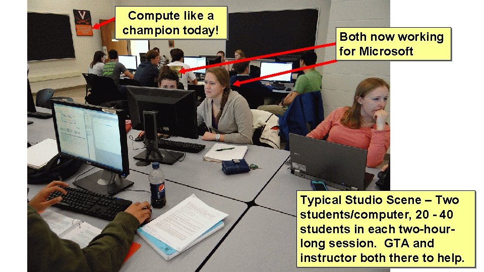 Compute like a champion today! Both now working for Microsoft Typical Studio Scene –