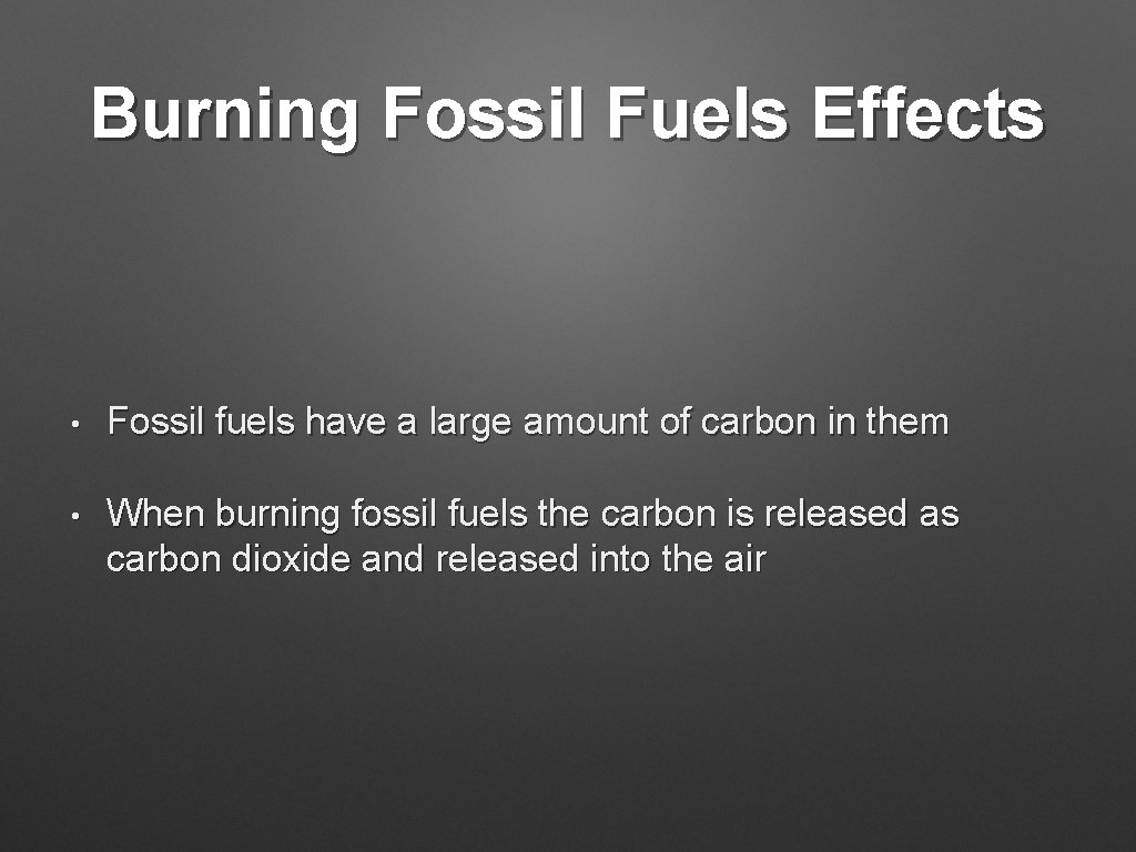 Human Effects on the Carbon Cycle Cooper Collin