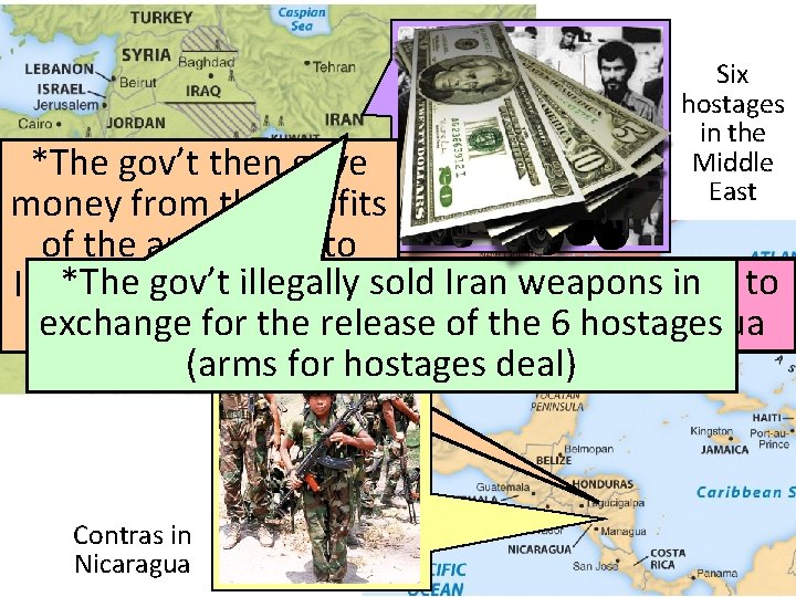 Six hostages in the Middle East *The gov’t then gave money from the profits