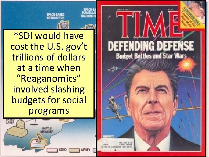 *SDI would have cost the U. S. gov’t trillions of dollars at a time