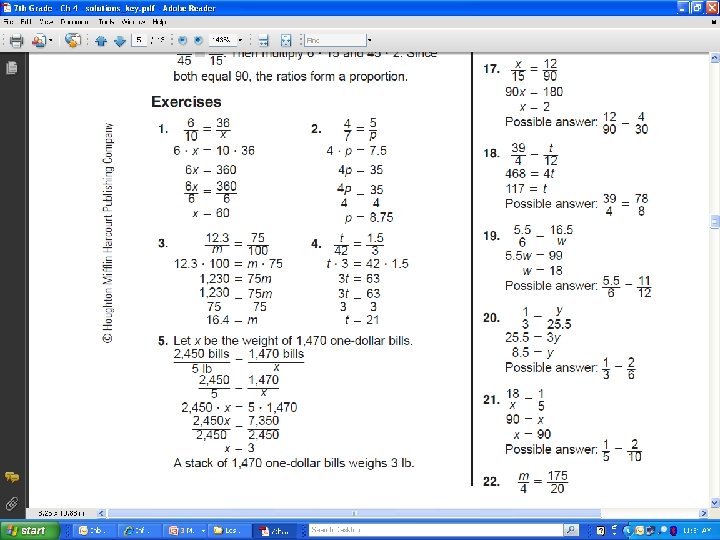 4 -3 Solving Proportions 