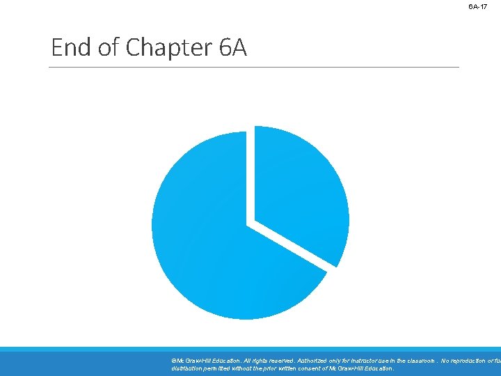 6 A-17 End of Chapter 6 A ©Mc. Graw-Hill Education. All rights reserved. Authorized