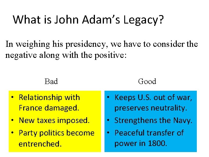 What is John Adam’s Legacy? In weighing his presidency, we have to consider the